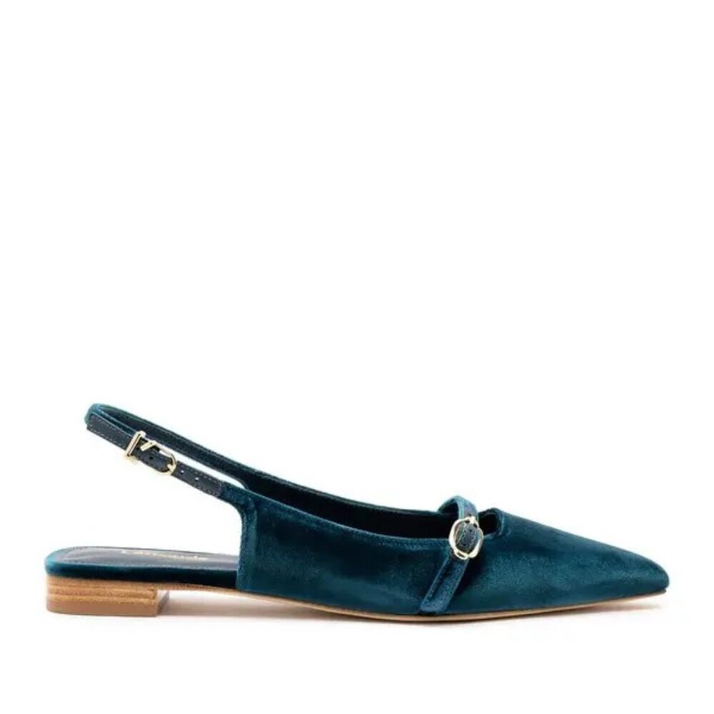 Larroudé Ines Buckled Slingback Flats - Picture 7 of 11